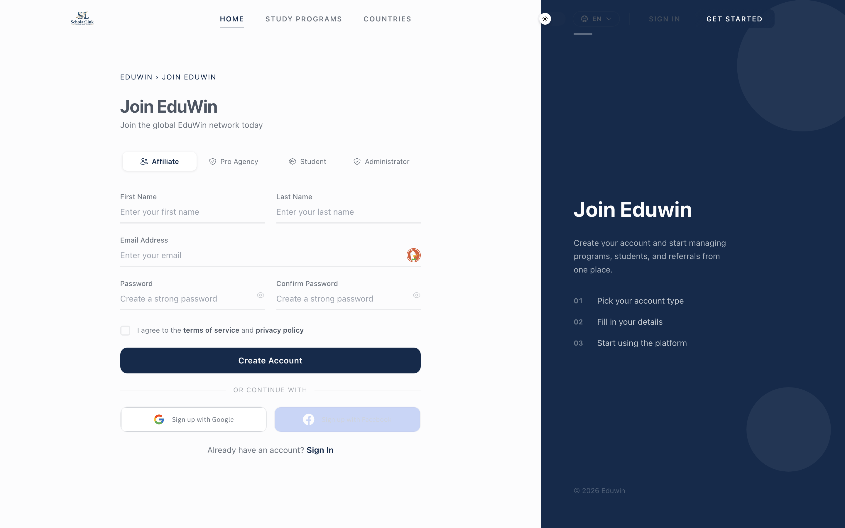 Scholarlink Portal — International Student Recruitment SaaS